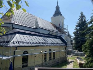 Rekonštrukcia strechy a veže kostola Sečovská Polianka